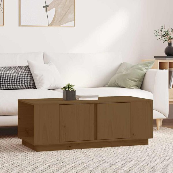 VidaXL Konferenční stolek 110x50x40 cm masivní borové dřevo [814432] Barva: Přírodní