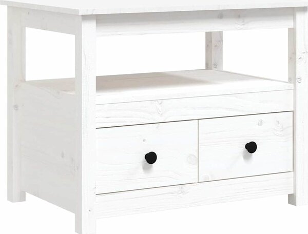 VidaXL Konferenční stolek 71 x 49 x 55 cm masivní borové dřevo [820939] Barva: Šedá