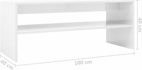 VidaXL Konferenční stolek 100 x 40 x 40 cm dřevotříska [800126] Barva: šedá sonoma