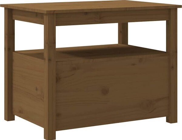 VidaXL Konferenční stolek 71 x 49 x 55 cm masivní borové dřevo [820939] Barva: Šedá