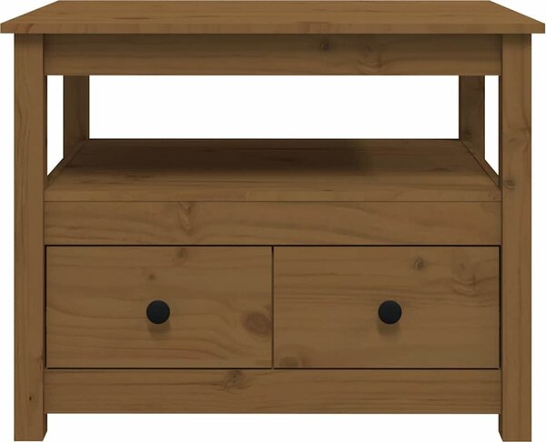 VidaXL Konferenční stolek 71 x 49 x 55 cm masivní borové dřevo [820939] Barva: Šedá