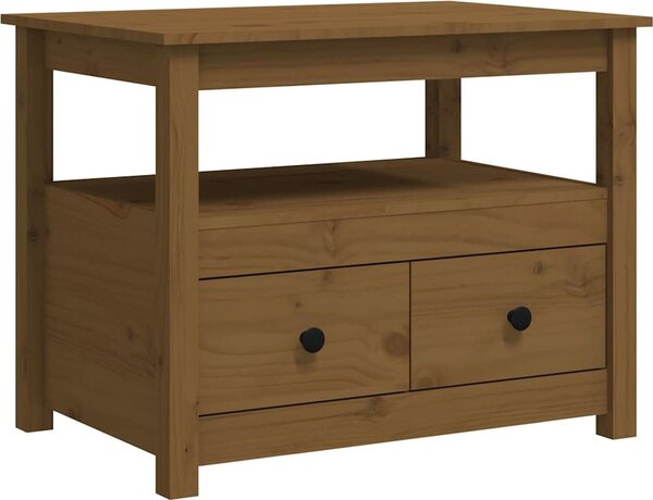 VidaXL Konferenční stolek 71 x 49 x 55 cm masivní borové dřevo [820939] Barva: Šedá