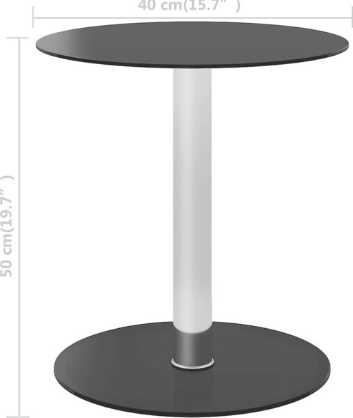 VidaXL Konferenční stolek 40 cm tvrzené sklo [322781] Barva: transparentní