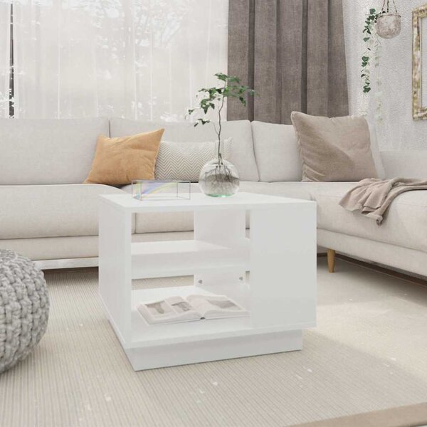 VidaXL Konferenční stolek 55 x 55 x 42 cm kompozitní dřevo [813088] Barva: Bílá