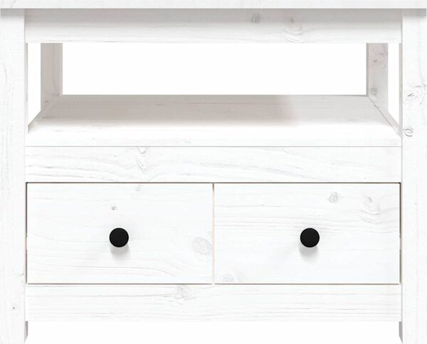 VidaXL Konferenční stolek 71 x 49 x 55 cm masivní borové dřevo [820939] Barva: Šedá