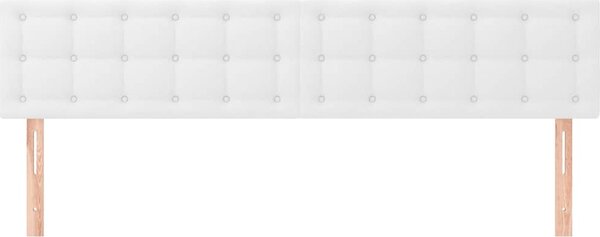 VidaXL Čelo postele 2 ks 80 x 5 x 78/88 cm umělá kůže [346487] Barva: Bílá