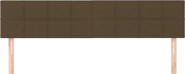VidaXL Čela postele 160x5x78/88 cm látka [346064] Barva: tmavě hnědá