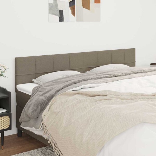 VidaXL Čela postele 160x5x78/88 cm látka [346064] Barva: tmavě hnědá