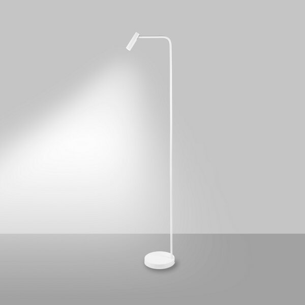 ZAHO Stojací LED lampa RID FL1, 6W, v. 1500 mm, 55° Barva: Bílá, Teplota světla: 3000K - teplá bílá, Stmívání, řízení: ON/OFF (bez stmívání)