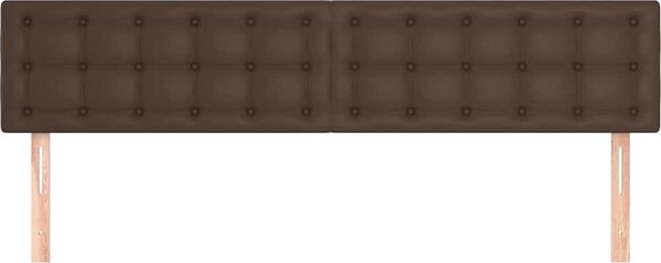 VidaXL Čelo postele 2 ks 80 x 5 x 78/88 cm umělá kůže [346487] Barva: Bílá