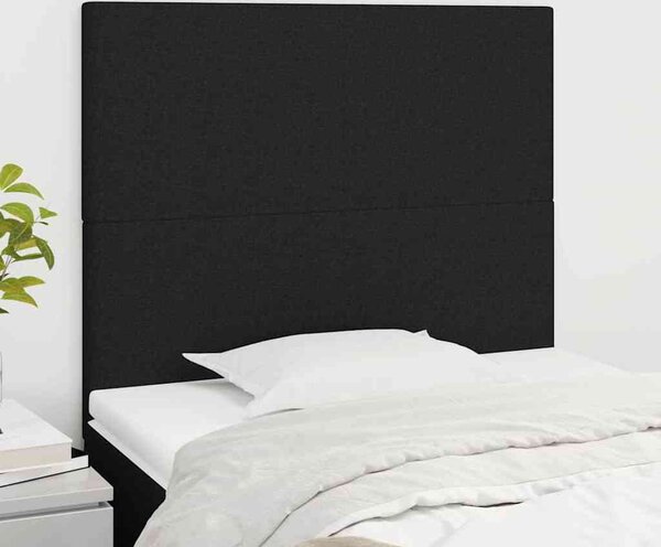 VidaXL Čelo postele 90x5x118/128 cm látkové [3116041] Barva: Tmavě šedá