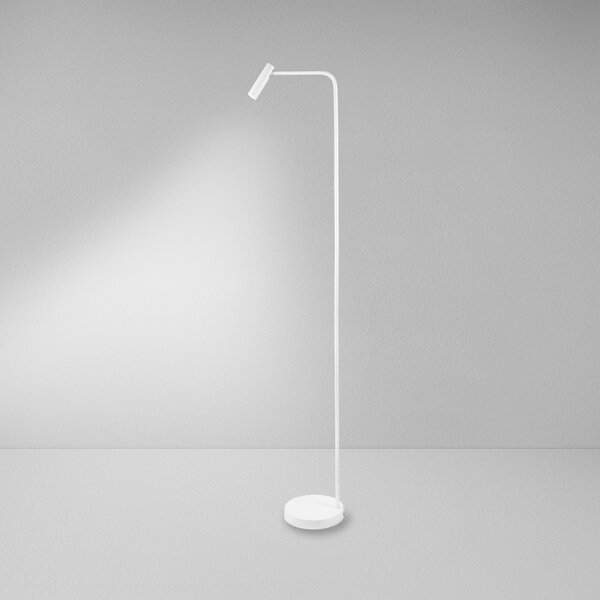 ZAHO Stojací LED lampa RID FL1, 6W, v. 1500 mm, 55° Barva: Bílá, Teplota světla: 3000K - teplá bílá, Stmívání, řízení: ON/OFF (bez stmívání)