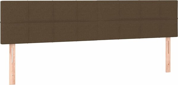 VidaXL Čela postele 160x5x78/88 cm látka [346064] Barva: tmavě hnědá