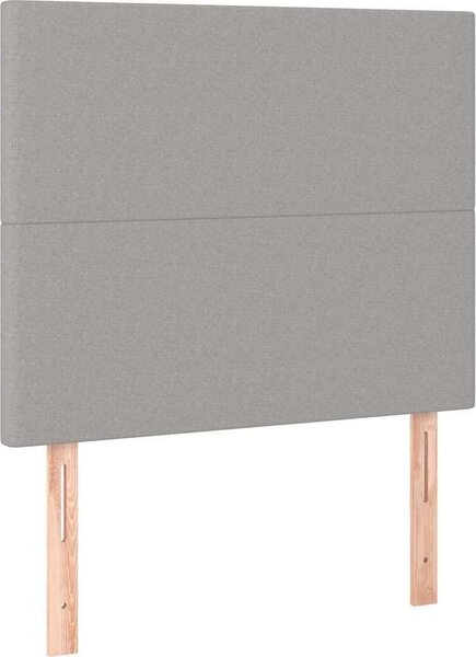 VidaXL Čelo postele 90x5x118/128 cm látkové [3116041] Barva: Tmavě šedá