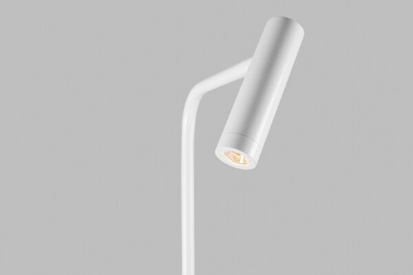 ZAHO Stojací LED lampa RID FL1, 6W, v. 1500 mm, 55° Barva: Bílá, Teplota světla: 3000K - teplá bílá, Stmívání, řízení: ON/OFF (bez stmívání)