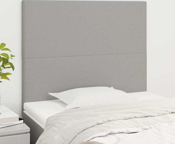 VidaXL Čelo postele 90x5x118/128 cm látkové [3116041] Barva: Tmavě šedá