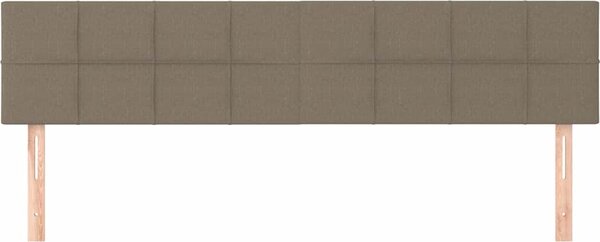 VidaXL Čela postele 160x5x78/88 cm látka [346064] Barva: tmavě hnědá