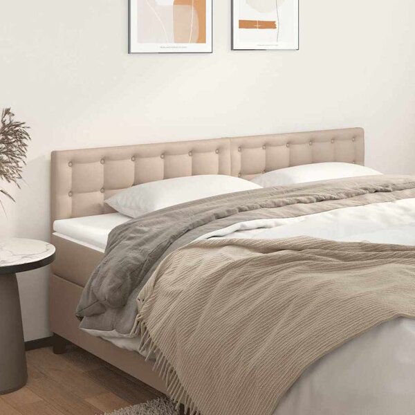 VidaXL Čelo postele 2 ks 80 x 5 x 78/88 cm umělá kůže [346487] Barva: Bílá