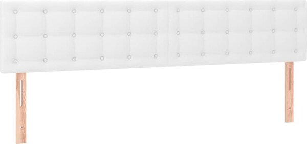 VidaXL Čelo postele 2 ks 80 x 5 x 78/88 cm umělá kůže [346487] Barva: Bílá