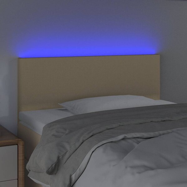 VidaXL Čelo postele s LED 100x5x78/88 cm textil [3121329] Barva: Modrá