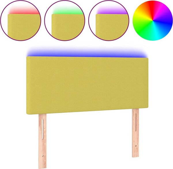 VidaXL Čelo postele s LED 100x5x78/88 cm textil [3121329] Barva: Modrá