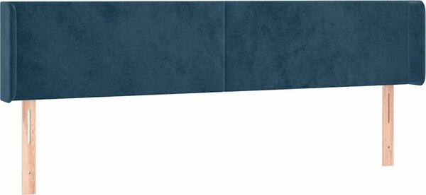VidaXL Čelo postele s LED 163 x 16 x 78/88 cm samet [3123014] Barva: Tmavě šedá