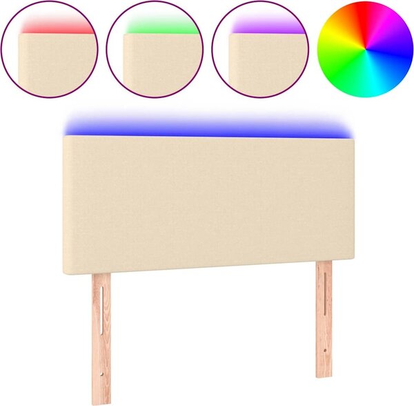 VidaXL Čelo postele s LED 100x5x78/88 cm textil [3121329] Barva: Modrá