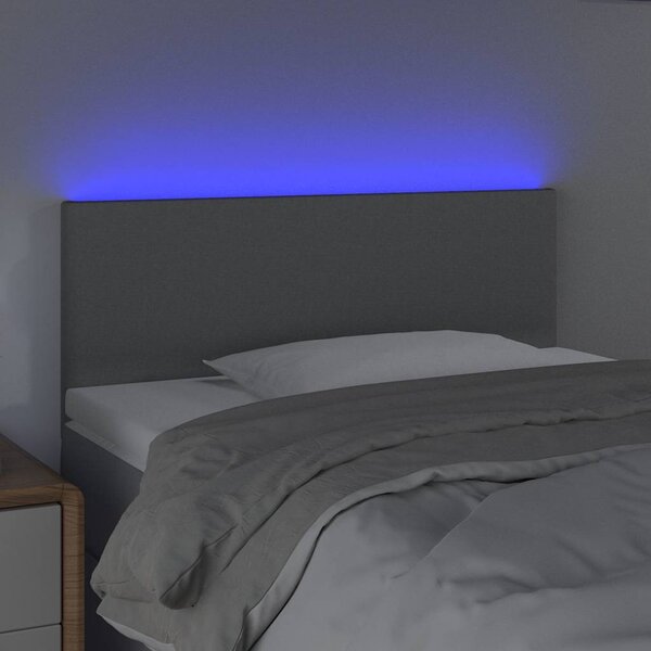 VidaXL Čelo postele s LED 100x5x78/88 cm textil [3121329] Barva: Modrá