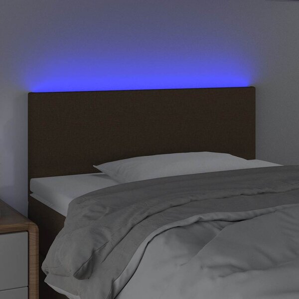 VidaXL Čelo postele s LED 100x5x78/88 cm textil [3121329] Barva: Modrá