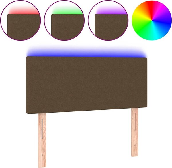 VidaXL Čelo postele s LED 100x5x78/88 cm textil [3121329] Barva: Modrá