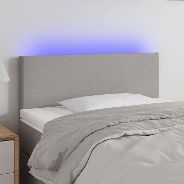 VidaXL Čelo postele s LED 100x5x78/88 cm textil [3121329] Barva: Modrá