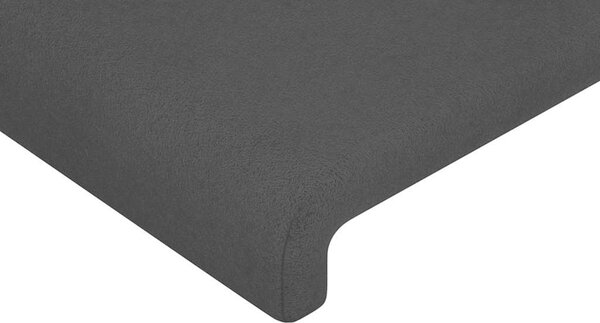 VidaXL Čelo postele s LED 163 x 16 x 78/88 cm samet [3123014] Barva: Tmavě šedá