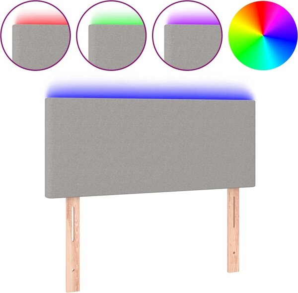 VidaXL Čelo postele s LED 100x5x78/88 cm textil [3121329] Barva: Modrá
