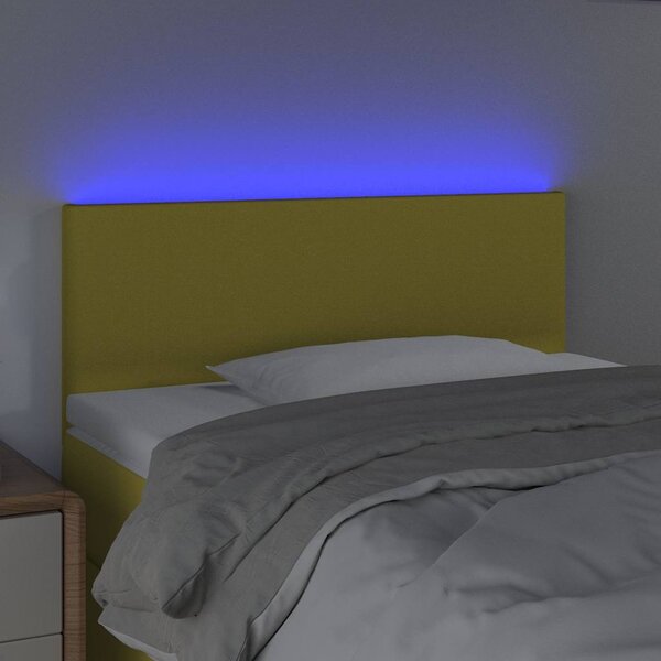 VidaXL Čelo postele s LED 100x5x78/88 cm textil [3121329] Barva: Modrá