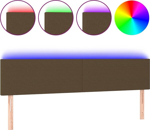 VidaXL Čelo postele s LED 200x5x78/88 cm textil [3121355] Barva: Modrá