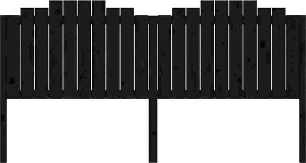 VidaXL Čelo postele 206 x 4 x 110 cm masivní borovice [818491] Barva: Černá