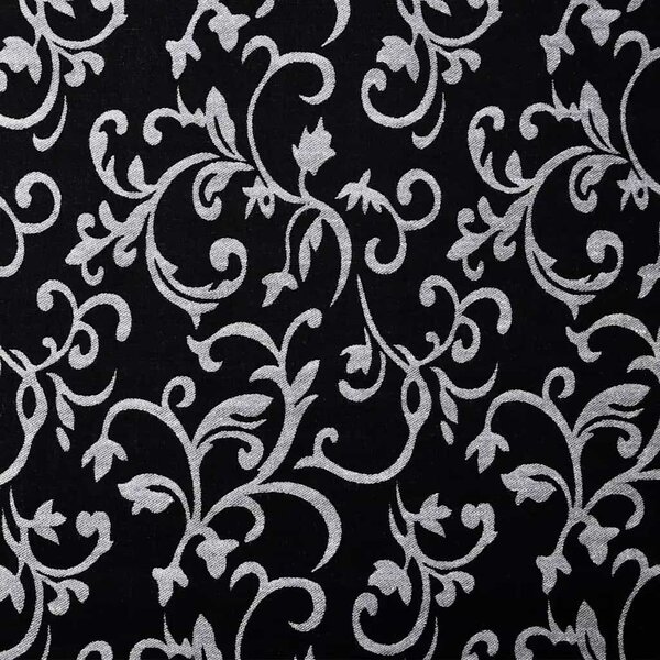 VidaXL Lenoška černobílá textil [242403]