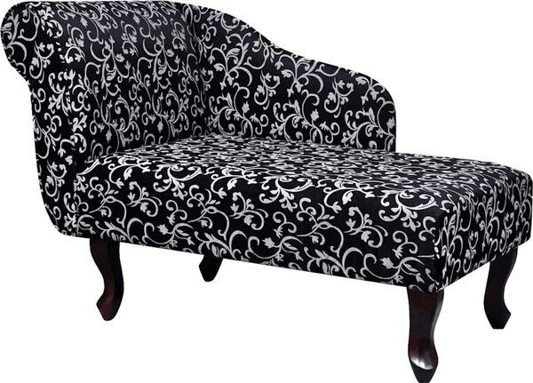 VidaXL Lenoška černobílá textil [242403]