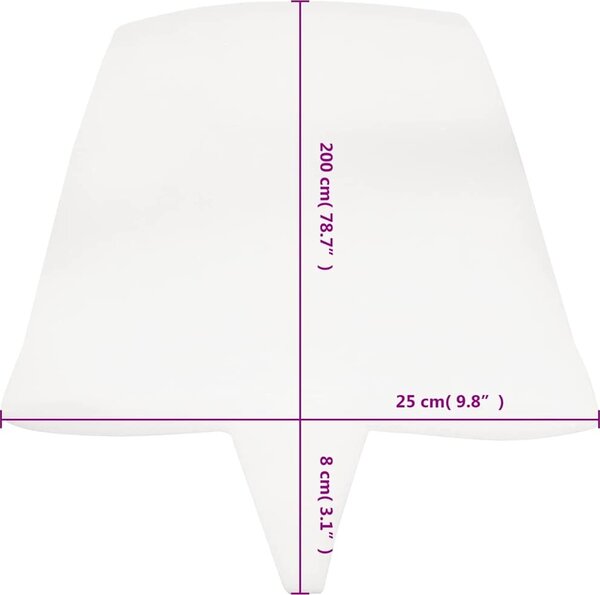 VidaXL Výplň mezi matrace 25 x 200 cm [282824]