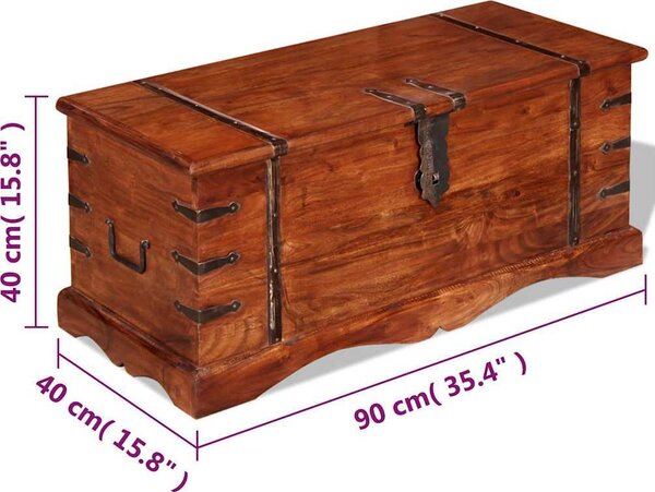 VidaXL Úložná truhla akáciové dřevo [244049] Barva: Hnědá