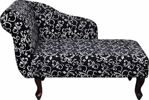 VidaXL Lenoška černobílá textil [242403]