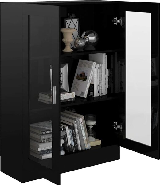 VidaXL Vitrína 82,5 x 30,5 x 115 cm kompozitní dřevo [802755] Barva: Betonová šedá
