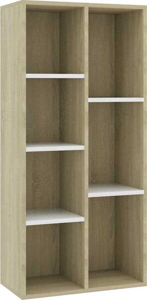 VidaXL Knihovna 50 x 25 x 106 cm dřevotříska [801115] Barva: kouřový dub