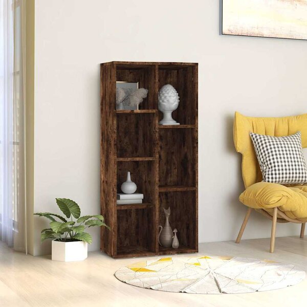 VidaXL Knihovna 50 x 25 x 106 cm dřevotříska [801115] Barva: kouřový dub