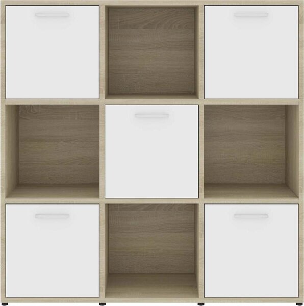 VidaXL Knihovna 90x30x90 cm kompozitní dřevo [802935] Barva: Bílá