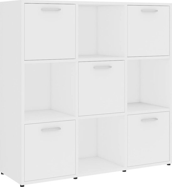 VidaXL Knihovna 90x30x90 cm kompozitní dřevo [802935] Barva: Bílá