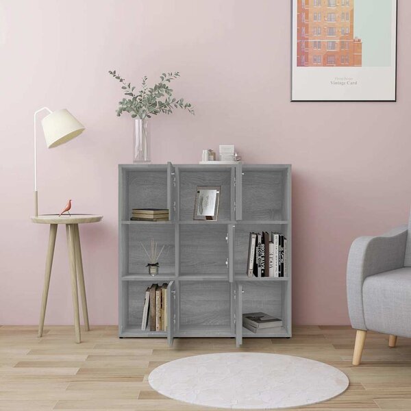 VidaXL Knihovna 90x30x90 cm kompozitní dřevo [802935] Barva: Bílá