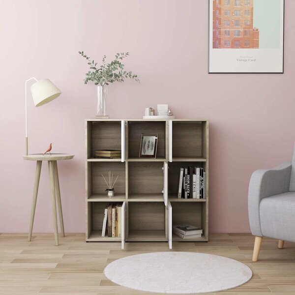 VidaXL Knihovna 90x30x90 cm kompozitní dřevo [802935] Barva: Bílá