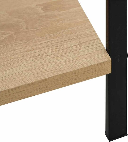 VidaXL Knihovna se 3 policemi 60x27,6x90,5 cm kompozitní dřevo [288220] Barva: Dub a bílá