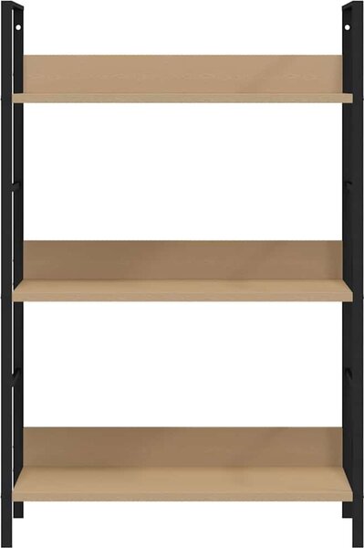 VidaXL Knihovna se 3 policemi 60x27,6x90,5 cm kompozitní dřevo [288220] Barva: Dub a bílá